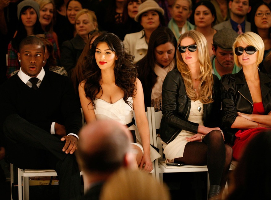 Reggie Bush, Kim Kardashian, Nicky Hilton, Paris Hilton, 2009 New York Fashion Week